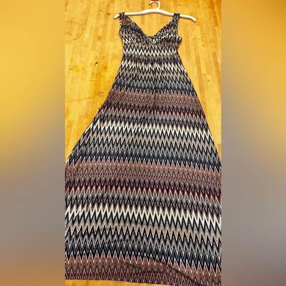 LoveApella Maxi Dress, Chevron Patterned, Multicolored, Size S - Picture 4 of 5